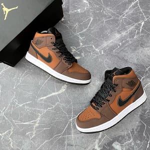 NIKE AIR JORDAN 1 MID DARK CHOCOLATE “EARTH TONE